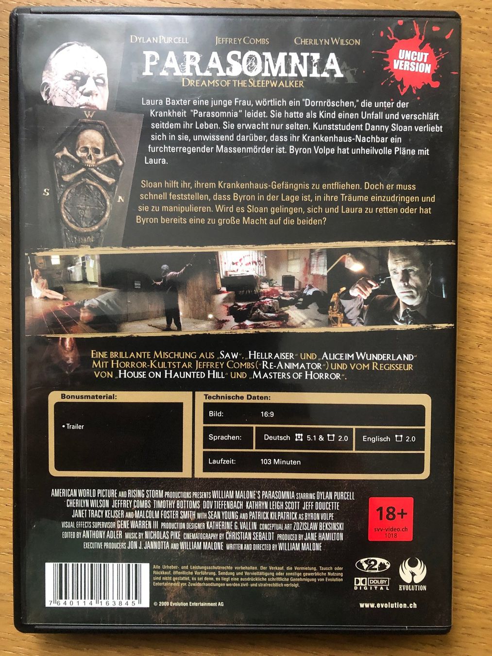 Alle DVDs: Parasomnia- Das Dornröschen Massaker (Uncut Version) – Gebraucht aus Seewen SO von Harvest8 1