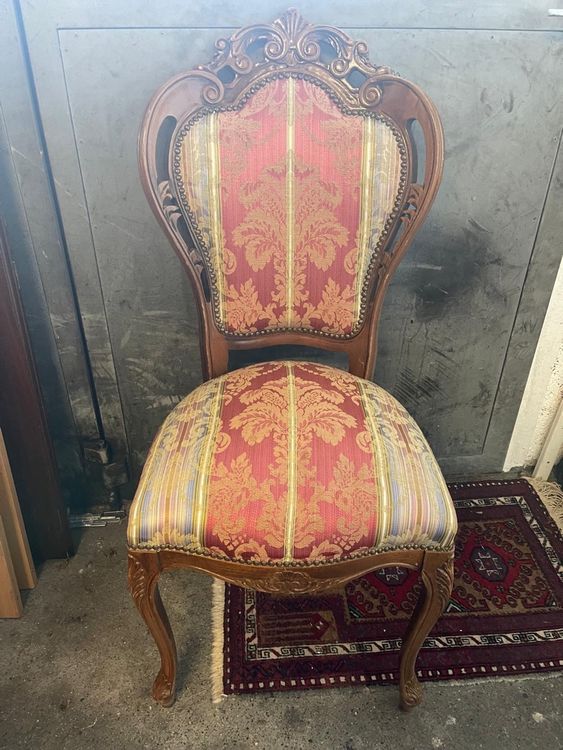4 Antike Stühle Barock Rokoko Esszimmerstuhl Polsterstuhl | Kaufen auf ...