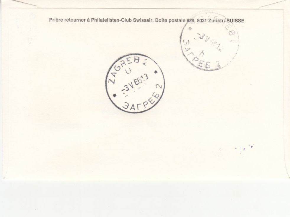 Tutti i francobolli: SLH RF 66.9a Zürich-Zagreb – Usato da Bürglen TG venduto da StampGraf 1