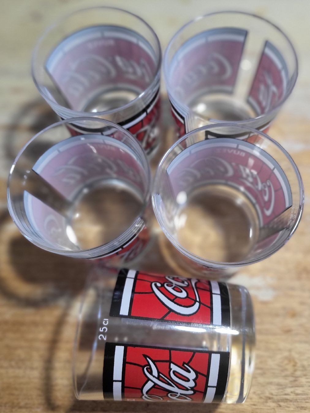 Coca-Cola Gläser: 5 verres Coca-Cola vintage – Gebraucht aus Montet (Glâne) von Koada2 2