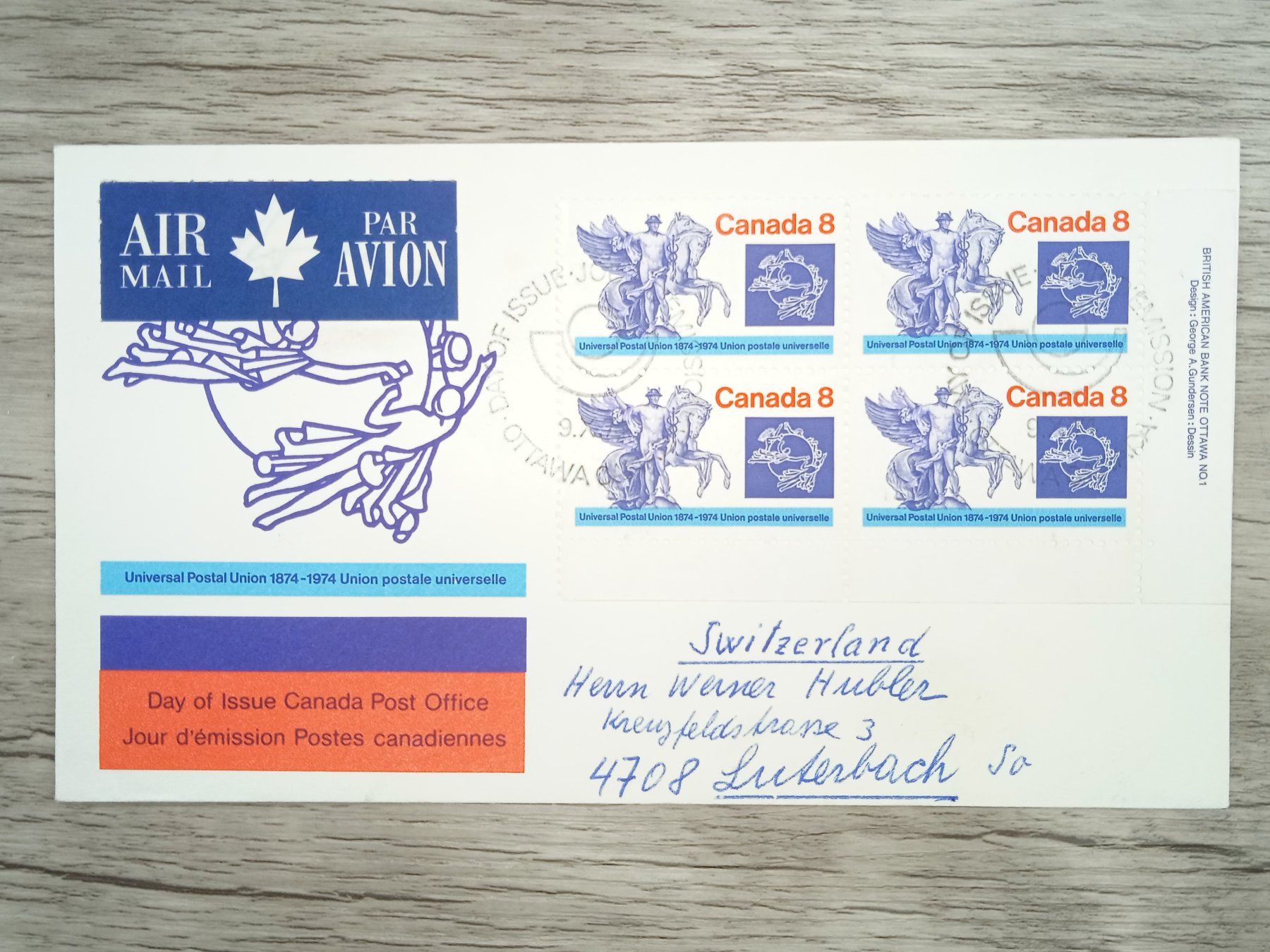 Tutti i francobolli: TR70 Enveloppe + Timbre Canada 1974 – Usato da Cousset venduto da Patrick_Collections