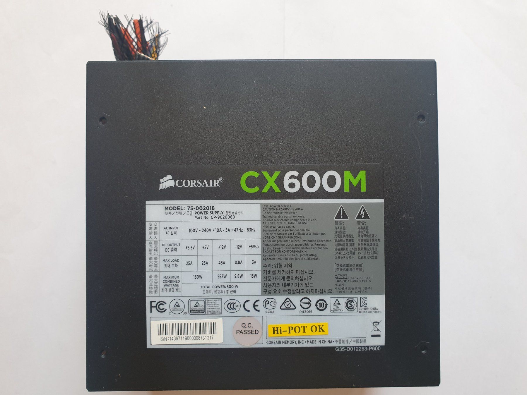 Corsair Composants électroniques: Alimentation PC Corsair CX600M  Vendu comme Défectueux – Défectueux à Moudon par Amaroli7 1