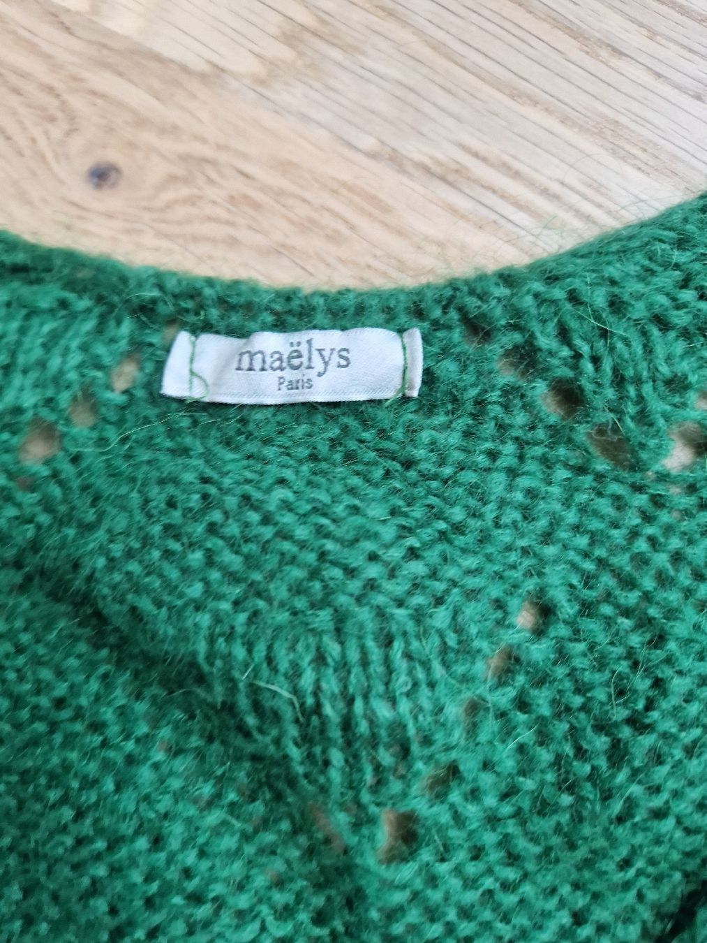 Maglioni & Felpe: Cardigan en maille vert Maëlys Paris - taille S/M – Nuovo (secondo la descrizione) da Denges venduto da elo_2zgb 2