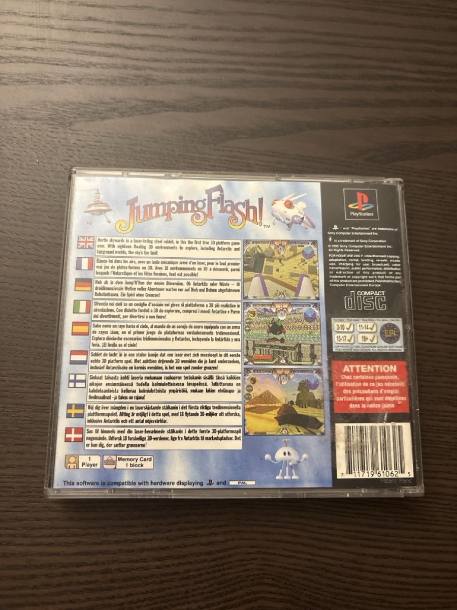 Sony Giochi: Jeu Retro Jumping Flash Sony PlayStation PS1 – Usato da Meyrin venduto da did_bqr5 1