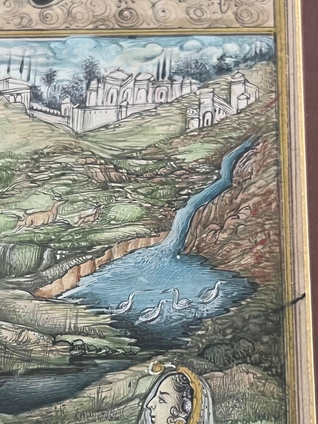 Dipinti: Miniature indo-persane, style moghol – calligraphie persane – Usato da St-Ursanne venduto da Heavenly10 5