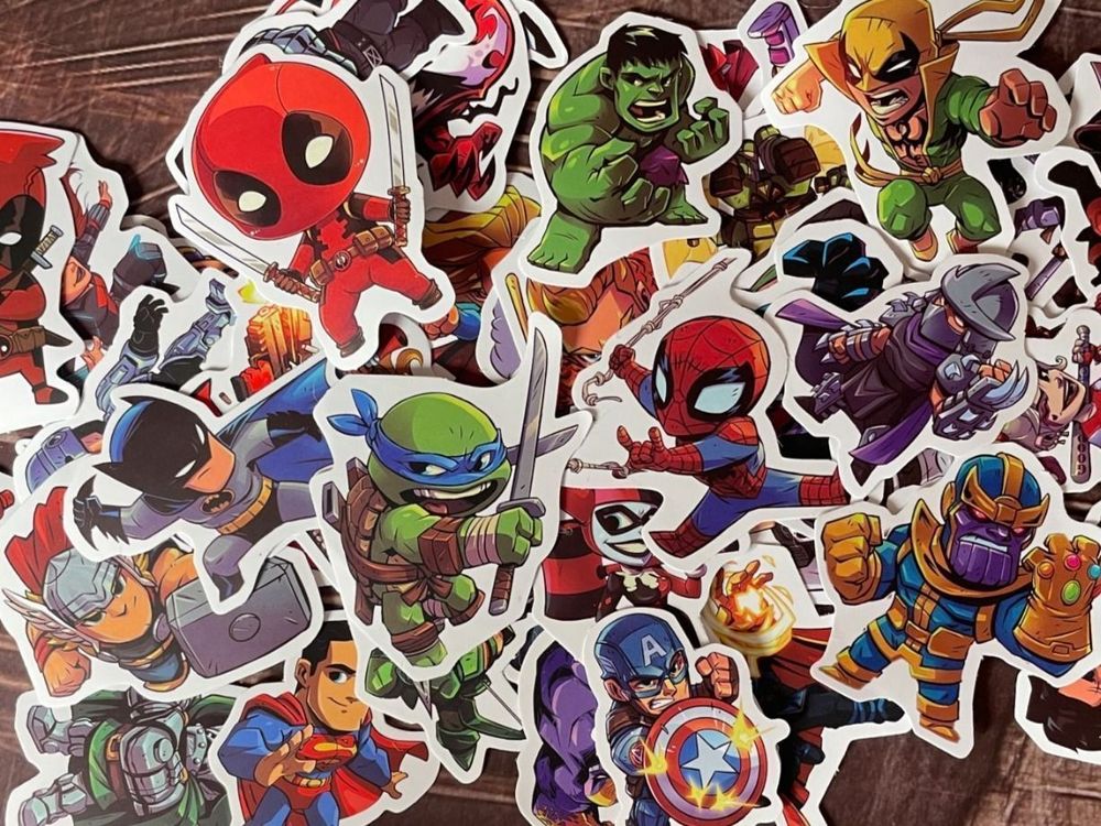 50x Marvel & DC Comic Sticker / Aufkleber (Neu (gemäss Beschreibung ...