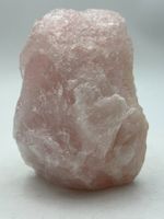 Rosenquarz gross Rohstein 3.7 kg mit Bohrung - Mineralien