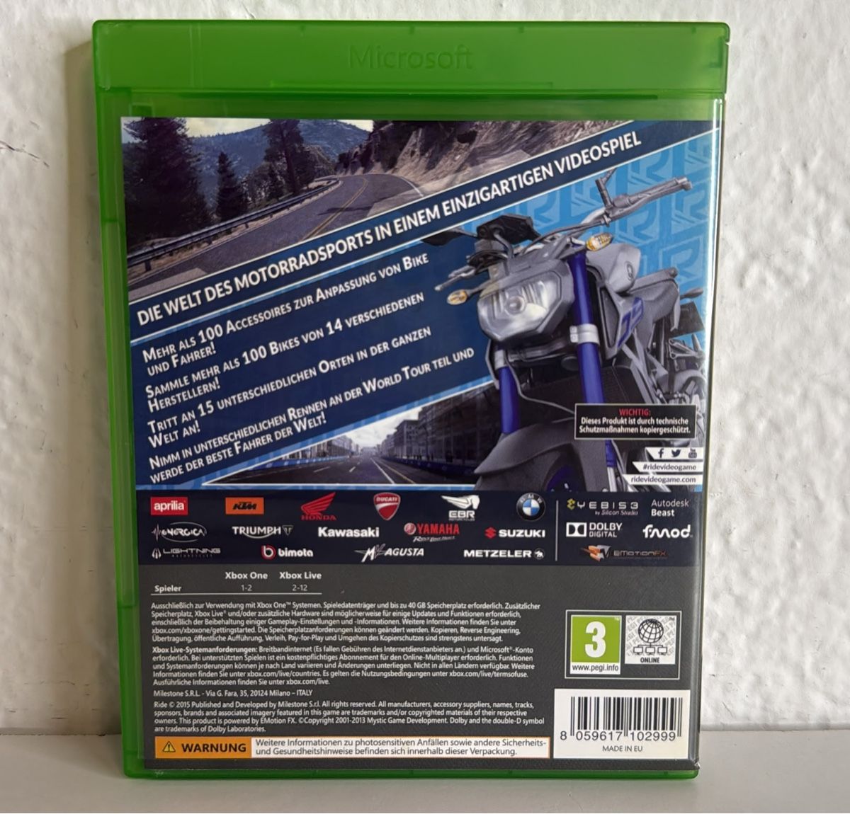 Microsoft Spiele: Xbox One Ride - game disc and case – Gebraucht aus Ehrendingen von bubulence 1