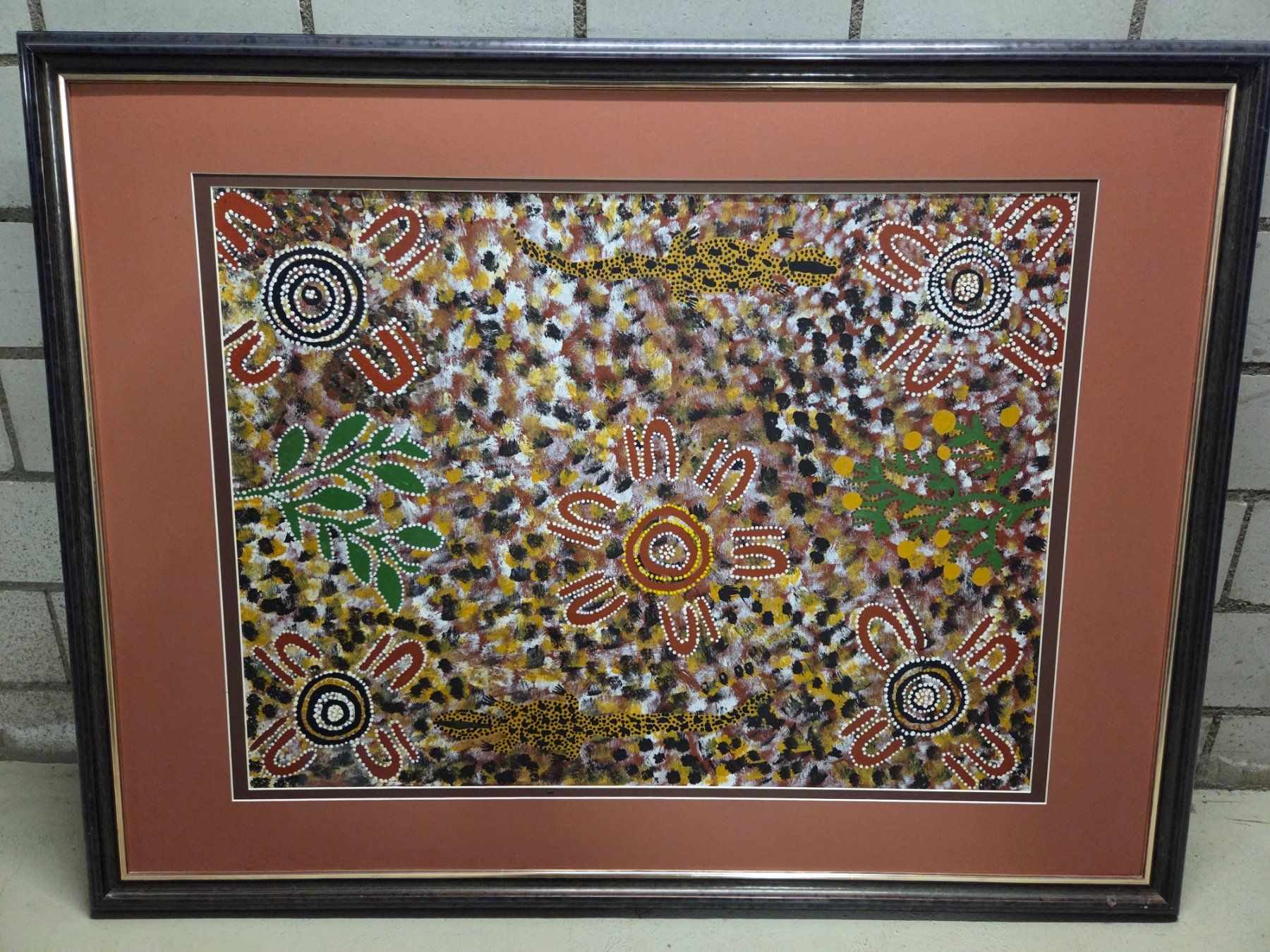 Foto & Immagini: Original Aboriginal Art, gerahmt, ein Blickfang! – Usato da Schaffhausen venduto da Kellerrassel