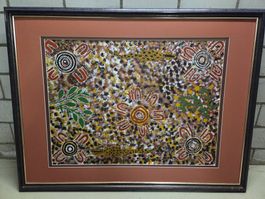 Original Aboriginal Art, gerahmt, ein Blickfang!