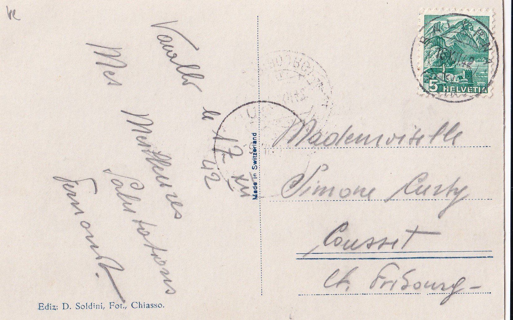 Cartoline postali: Vacallo Vista generale – Usato da Olten venduto da clotaldi 1