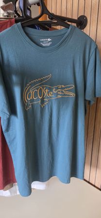 Orginale Lacoste T-Shirt Gr. M Herren Logo Krokodil 