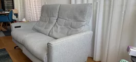 2-Sitzer Sofa grau mit elektrischer Relaxfunktion