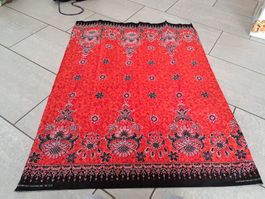 Sarong Wickelrock Stoffschlauch rot