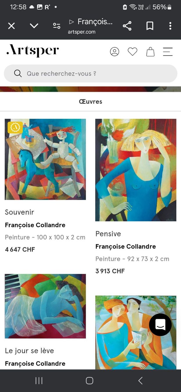 Dipinti: Tableau "A l'expo Picasso" de Collandre – Usato da Genève venduto da njia 7