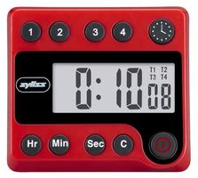 Küchen Wecker Timer Zyliss, rot 4 unabhängige Timer & Uhr
