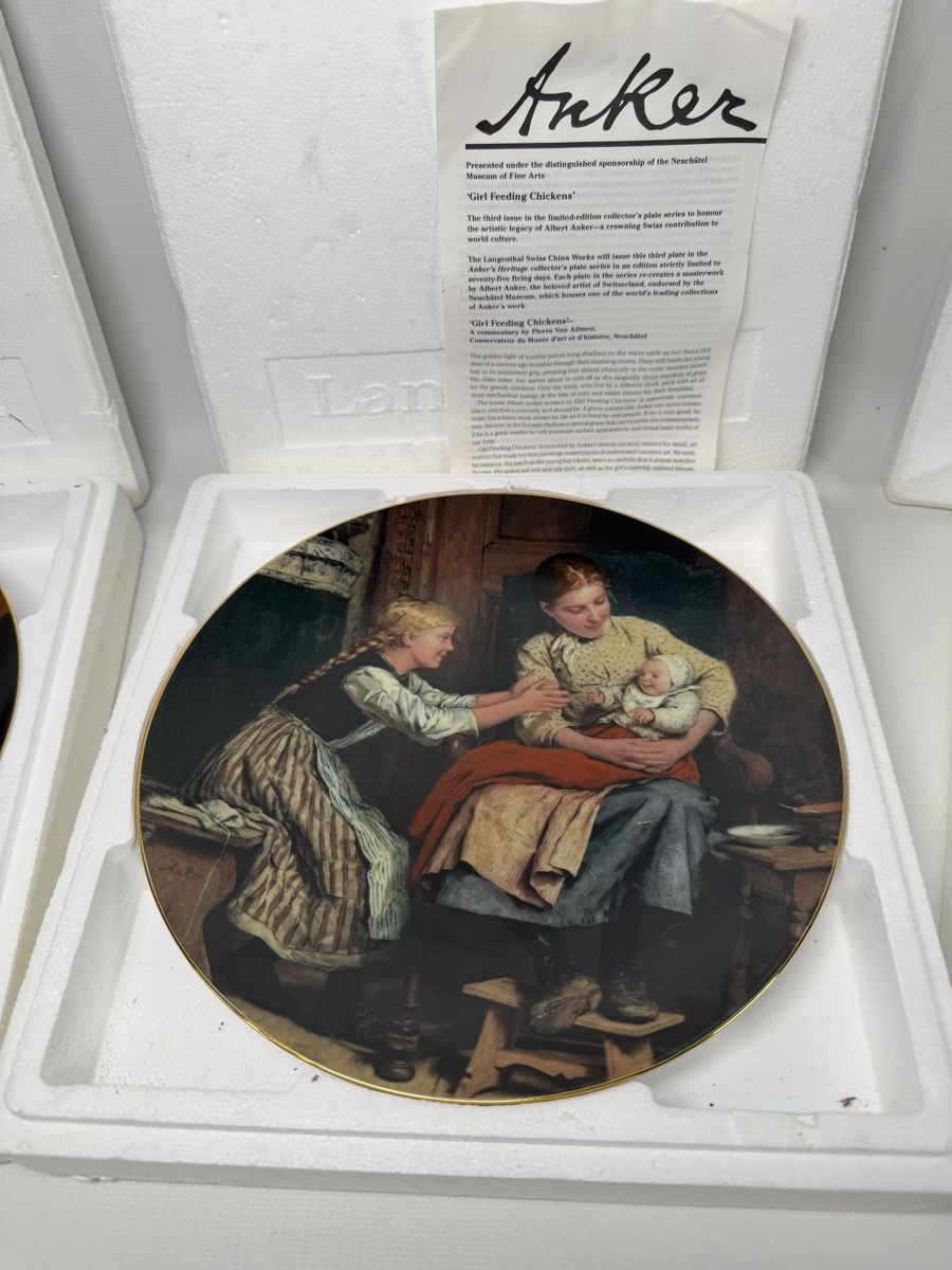 Piatti: Albert Anker Langenthal Sammelteller 3 Set mit Box 86,87,88 – Nuovo (secondo la descrizione) da Rombach venduto da vir_2dsd 6