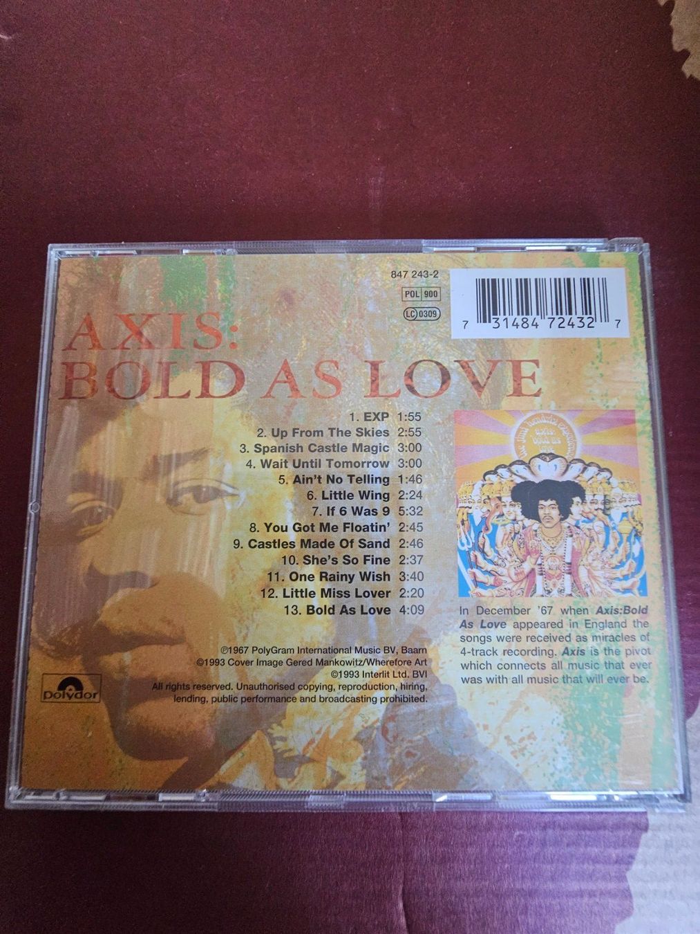 CDs: CD - The Jimi Hendrix Experience – Axis:... (REMASTERED) – Gebraucht aus Biberist von Foolio0 1