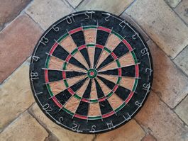 Cible pour jeu de fléchettes, diam. 45.5 cm, poids 5.2 kg.