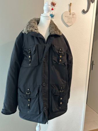 Herren Jacke gefüttert schwarz GEUTEREY Gr. XL
