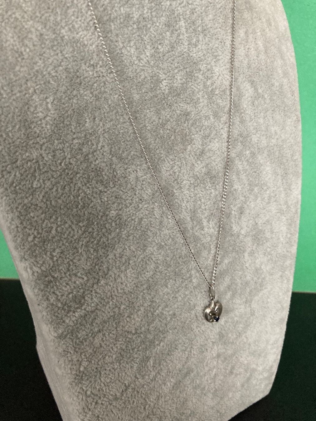Anhänger: Stylisch Silber Anhänger mit Blauem Stein – Gebraucht aus Laufen von Futuremarket 2