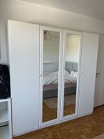 PAX Kleiderschrank, Weiss, 4 Türen mit Spiegel