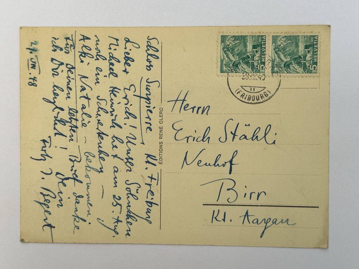 Cartoline postali: Alte Ansichtskarte Genf Kathedrale St-Pierre, 1948, – Usato da Schmitten / FR venduto da Samsara169 1