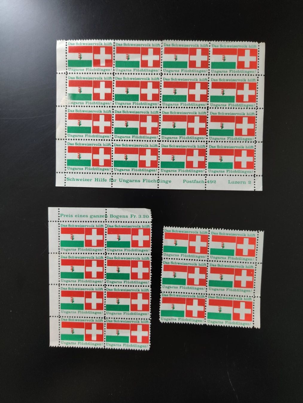 Tutti i francobolli: Briefmarken Schweizer Hilfe Ungarn Fluechtlinge – Usato da Ohmstal venduto da Lebensfreude05
