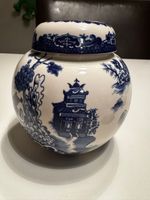 Blau-weisse Teedose/ "Willow" Ingwerglas