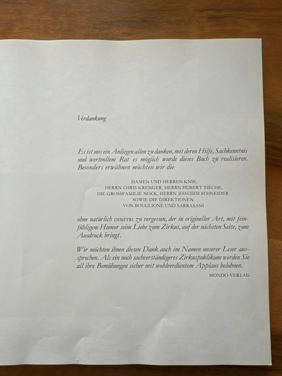 Libri: Zirkus - Buch – Usato da Emmenbrücke venduto da Florentina27 3