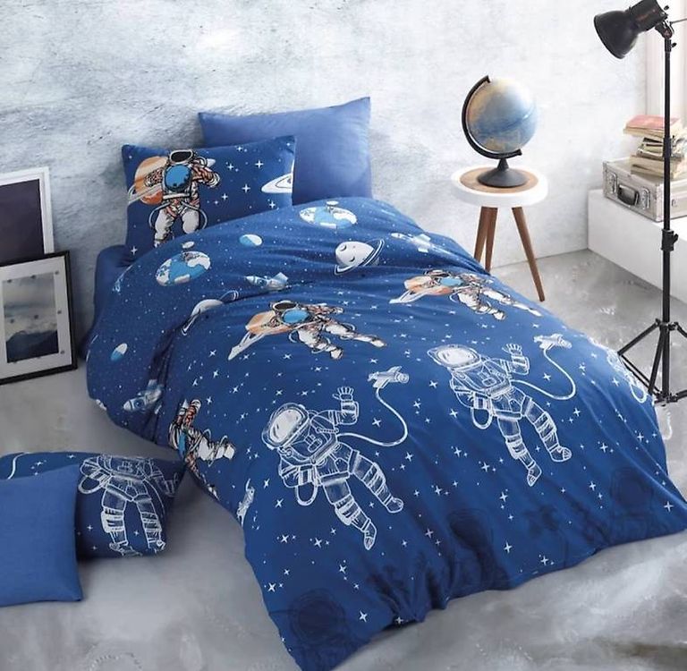 Ciel De Lit Dôme Rond Pour Enfant SONARIN 100% Coton - Hauteur 240cm Bleu