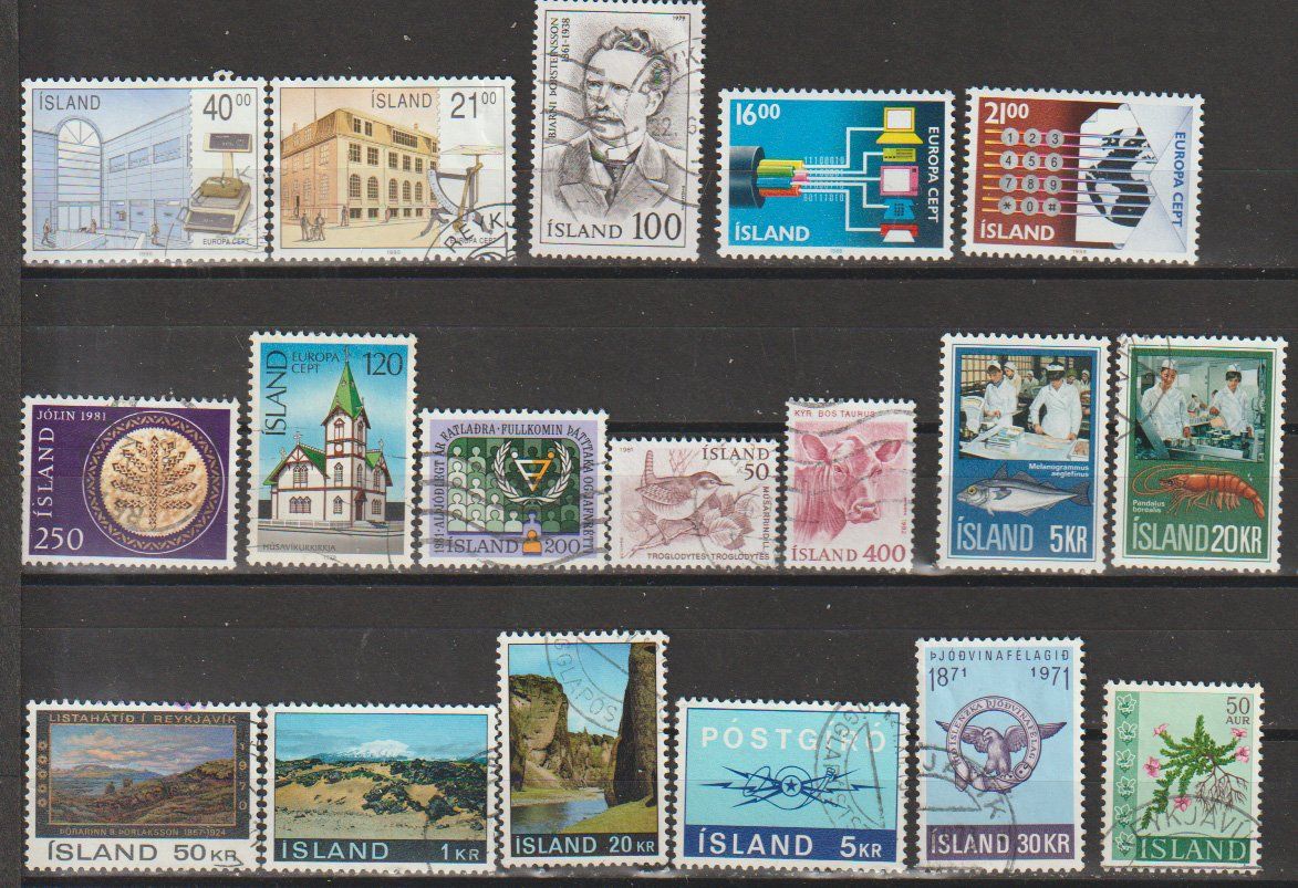 Tutti i francobolli: Islande divers lots excellente condition – Usato da Crans-Montana venduto da kira56 1