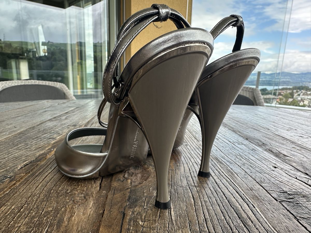 Damenschuhe: Gianfranco Ferré 39 neu silber 12cm – Neu (gemäss Beschreibung) aus Wollerau von NinaWollerau 4