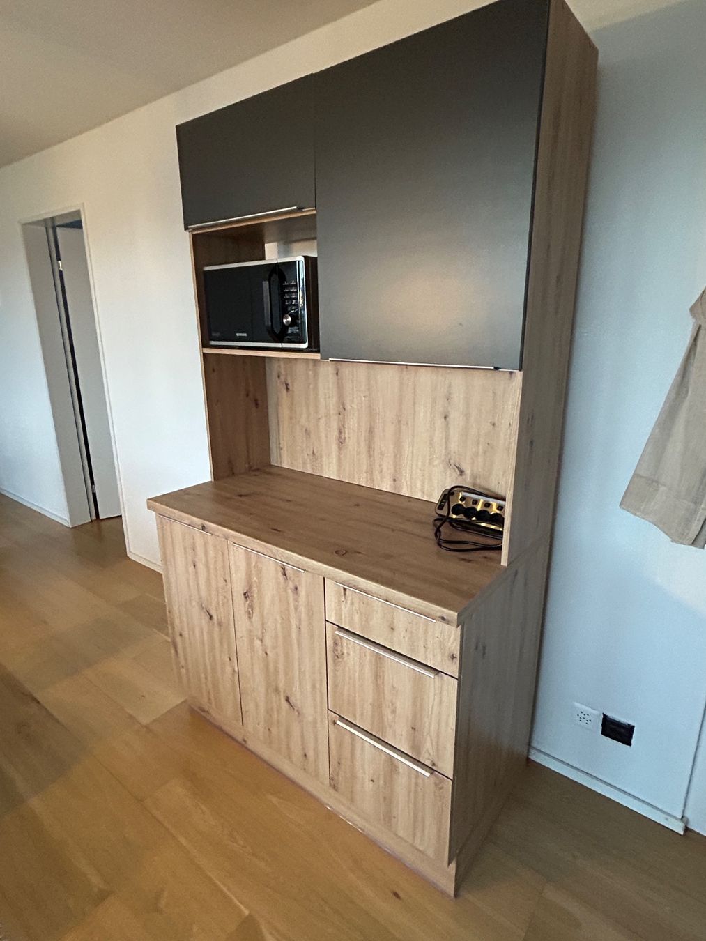 Credenze: Buffetschrank Küchen Buffet Schrank Premium 120cm Grau Eiche – Nuovo (secondo la descrizione) da Horgen venduto da hoe_b99b 3