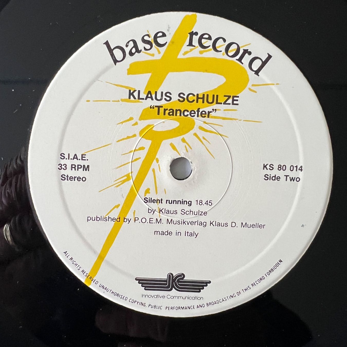 Dischi in vinile: Klaus Schulze - Transfer / . Italy-Press. 1981 - TOP – Usato da Gais venduto da soundcave57 1