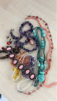 Schmuck Edelsteine Konvolut Ketten und Ohrringe gebraucht