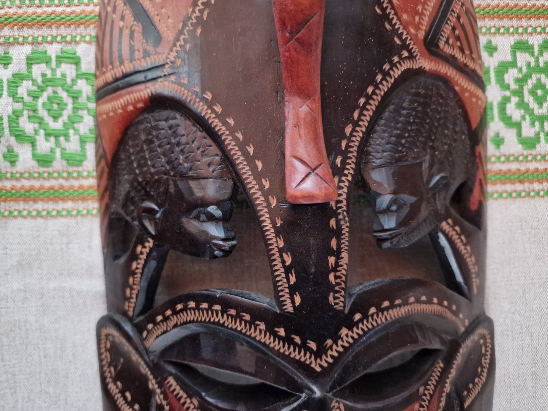 Internationale Kunst: Holzmaske und Holzbesteck aus Afrika – Gebraucht aus Röthenbach i. E. von Heureka5 3