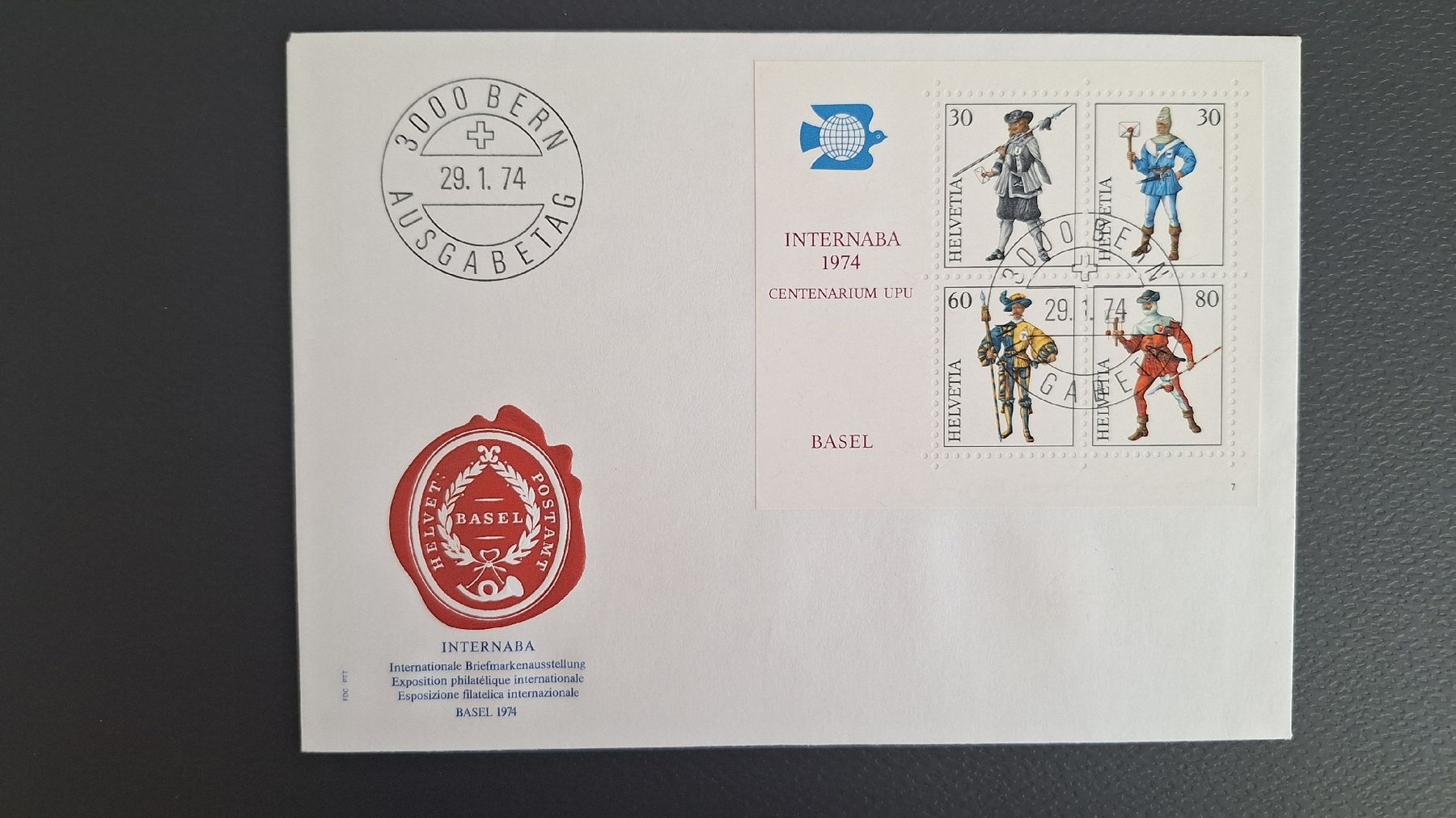 Tutti i francobolli: 1974,Block auf FDC – Nuovo (secondo la descrizione) da Pratteln venduto da walti-6060