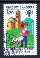 ANDORRA FRANZÖSISCH 1979 JAHR DES KINDES GESTEMPELT -LOT2046
