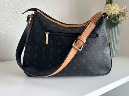 Elegante Umhänge/Handtasche dunkelbraun von David Jones