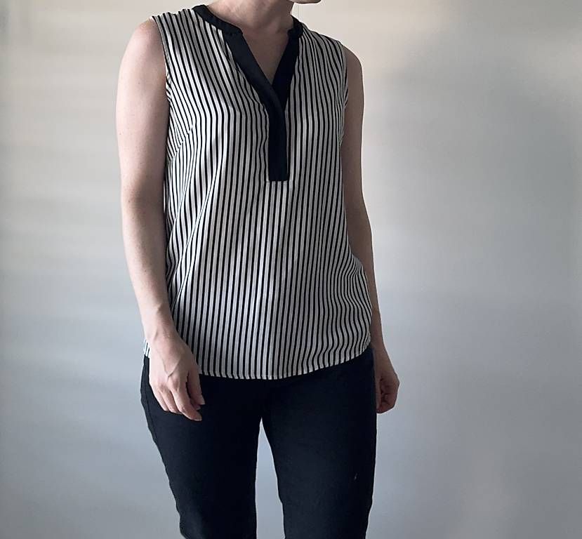 Blusen: Gestreifte Bluse schwarz-weiss Gr. 36 – Gebraucht aus Basel von R__Mueller 1