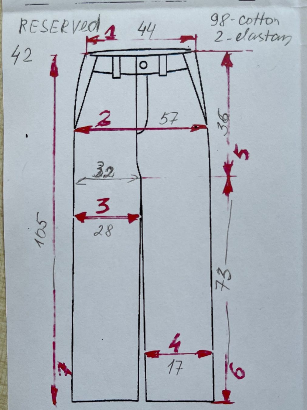 Hosen: RESERVED M L 42 /NP40CHF Cotton Elastan Hose – Neu (gemäss Beschreibung) aus Kölliken von Prscoo 9