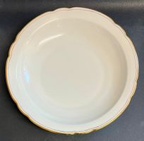 Schale rund Porzellan weiss Langenthal 1956 - Dekor Gold