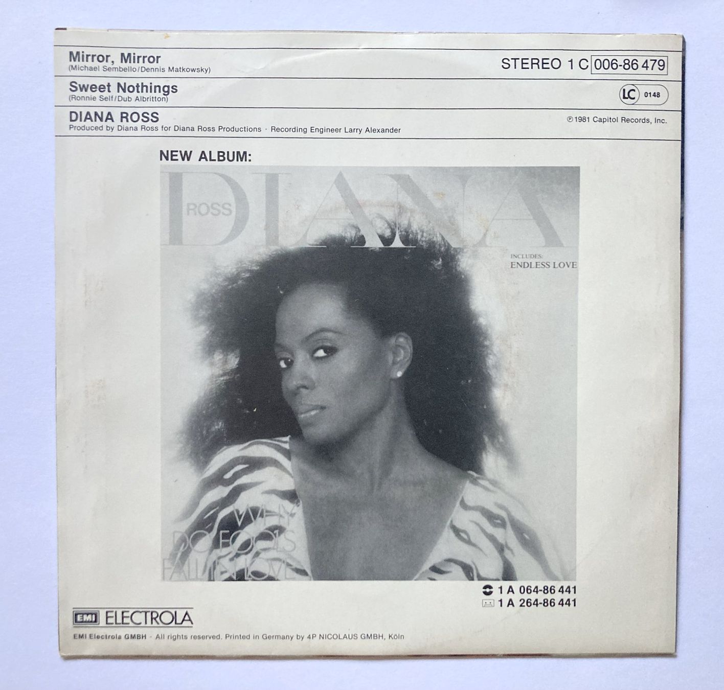 Schallplatten: DIANA ROSS - MIRROE, MIRROR – Gebraucht aus Bottens von hotter-than-hell 1