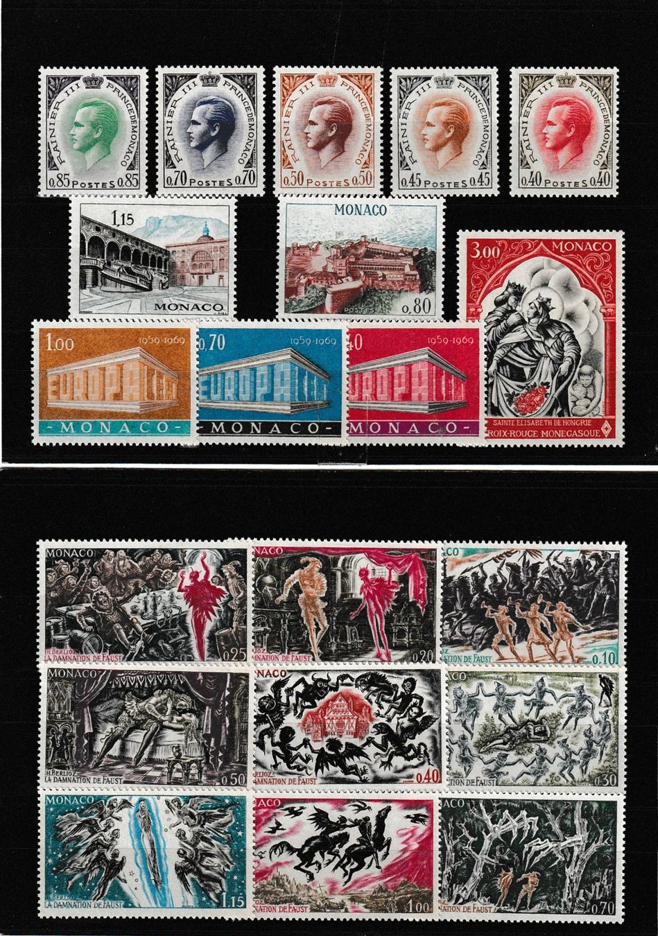 Tutti i francobolli: Monaco 1969 fast komplett – Nuovo (secondo la descrizione) da St Gallen venduto da Stampsalshobby