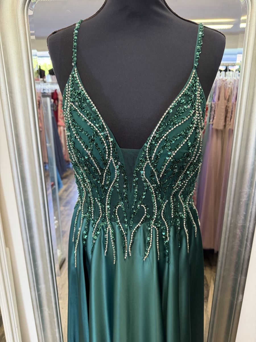 Vestiti: Abendkleid dunkelgrün mit Perlen Grösse 38 – Nuovo e nell'imballaggio originale da Schlatt ZH venduto da xhesiesi 3