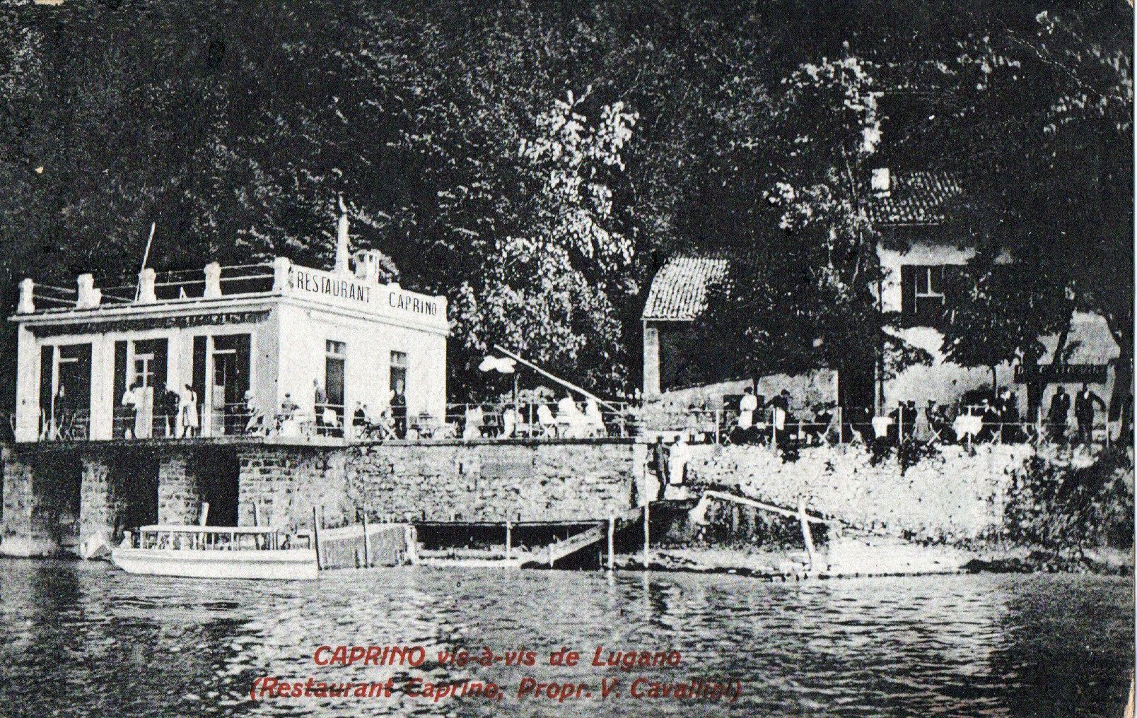 Ansichtskarten: Caprino vis à vis de Lugano - Rest.Caprino – Gebraucht aus Melano von pisonsdro