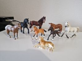 Schleich Pferde Konvolut – 9 Pferde & Fohlen
