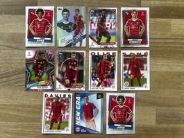 11 Topps Fussball-Cards mit Spielern von Bayern München