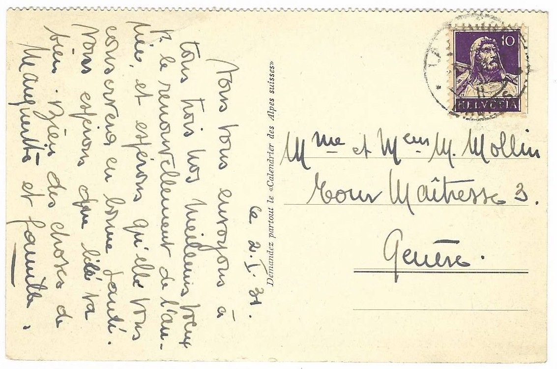 Cartoline postali: Printemps dans la vallée de Maderan Uri 1931 – Usato da Brenles venduto da hello1063 1